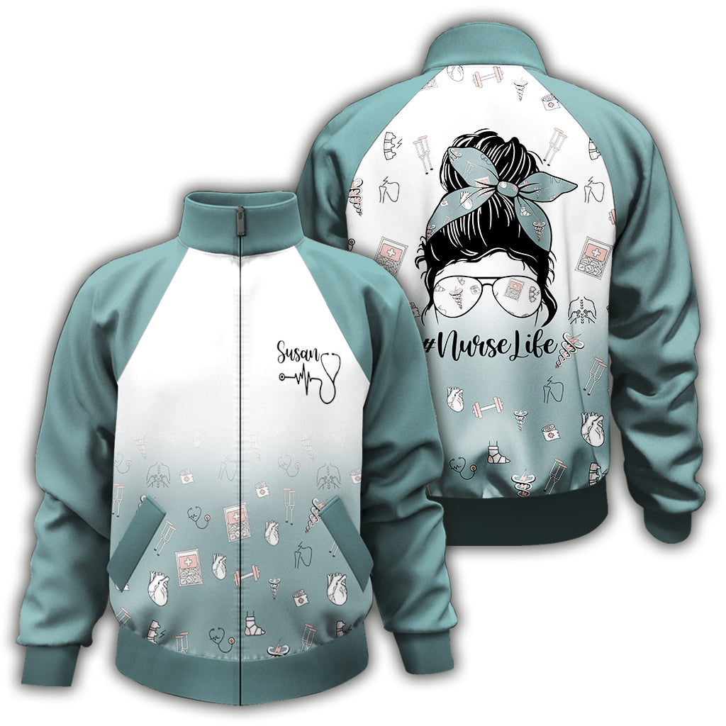 Krankenschwesterjacke – Personalisierte Krankenschwesterjacke mit Reißverschluss