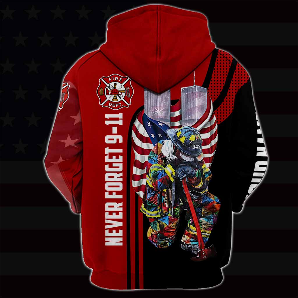 Never Forget - Firefighter Personalized All Over T-shirt and Hoodie