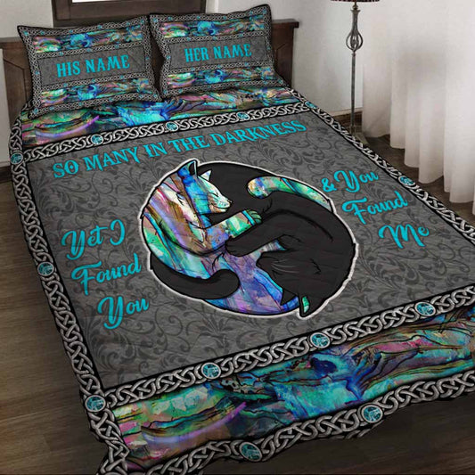 So Many In The Darkness - Personalisiertes Katzen-Quilt-Set