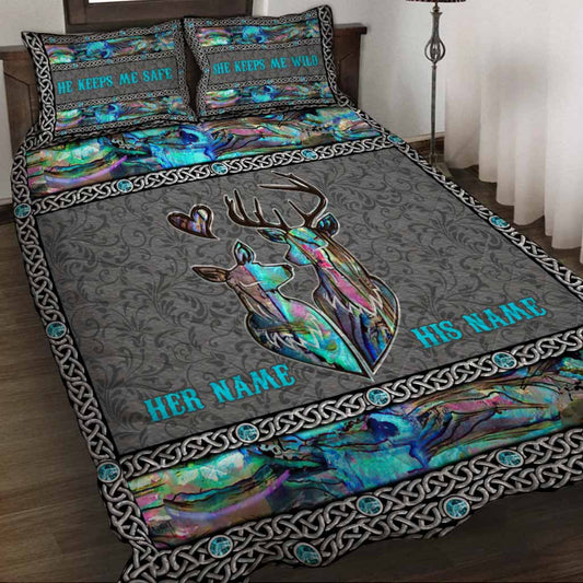 So Many In The Forest - Personalisiertes Jagd-Quilt-Set