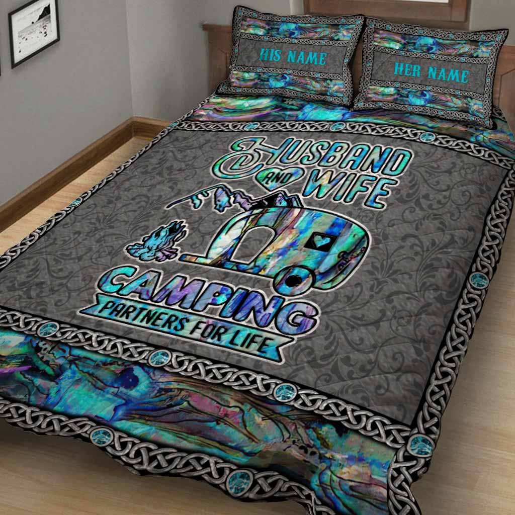 Campingpartner fürs Leben – personalisiertes Quilt-Set