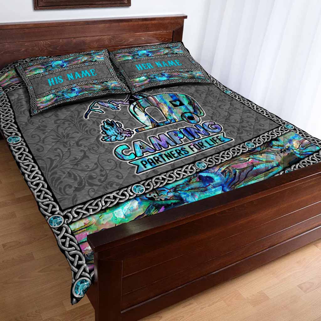 Campingpartner fürs Leben – personalisiertes Quilt-Set