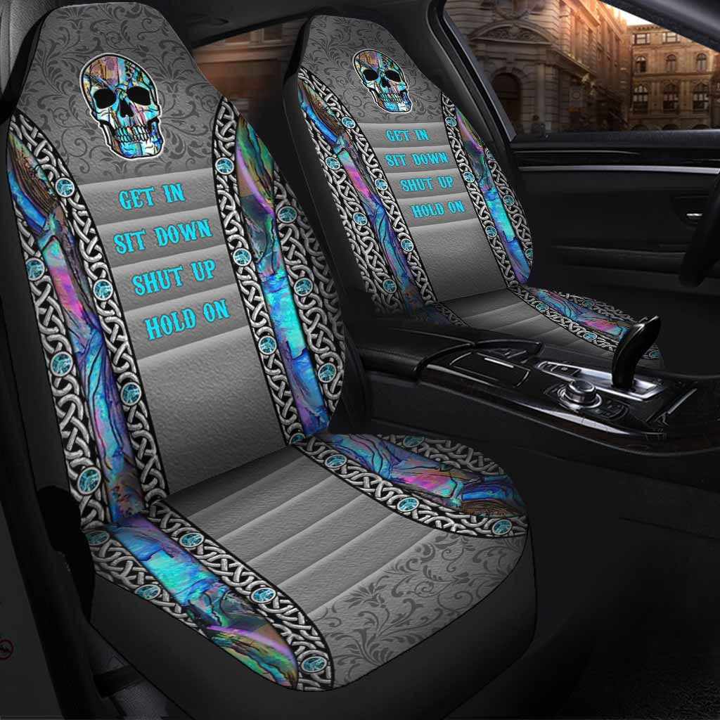 Get In Sit Down -  Skull Seat Covers With 3D Pattern Print