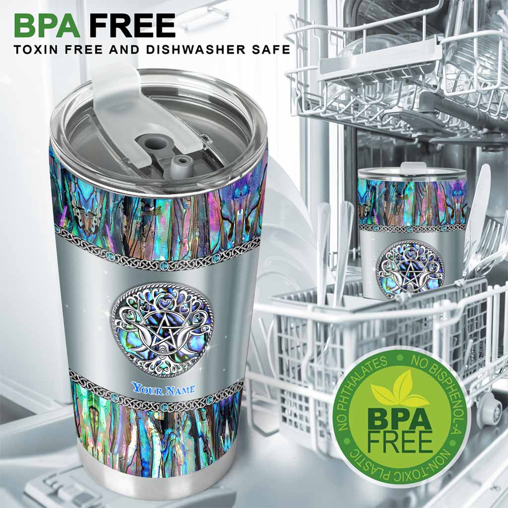 Trink im Mondlicht, sei magisch, Mond – personalisierter Hexenbecher mit 3D-Musterdruck