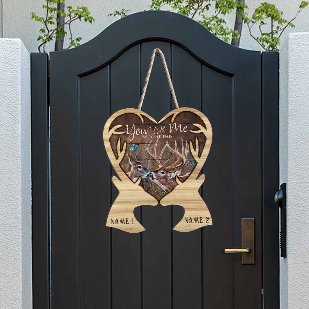 „Du und ich, wir schaffen das!“ – Personalisiertes Jagd-Holzschild mit 3D-Musterdruck