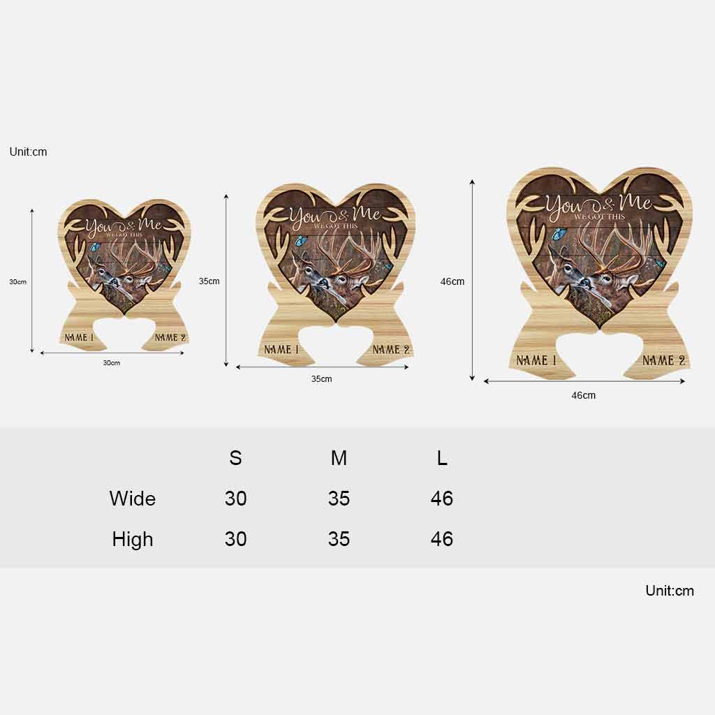 „Du und ich, wir schaffen das!“ – Personalisiertes Jagd-Holzschild mit 3D-Musterdruck