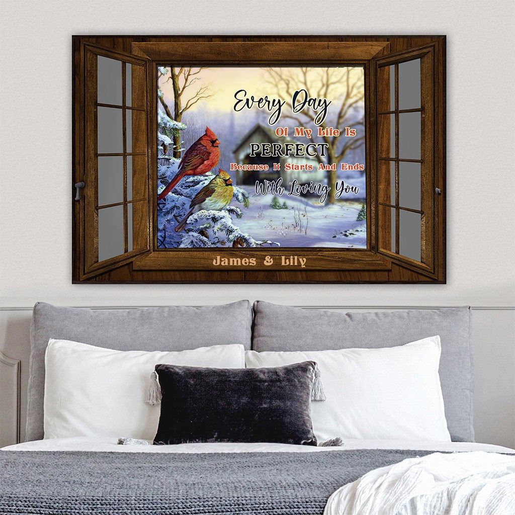 Every Day Of My Life Is Perfect - Personalized Couple Poster