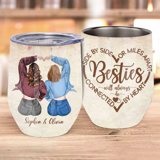 Besties - Personalized Bestie Wine Tumbler
