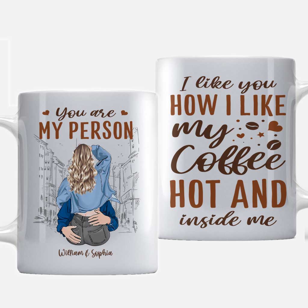 Du bist mein Mensch – Personalisierte Tasse für Paare