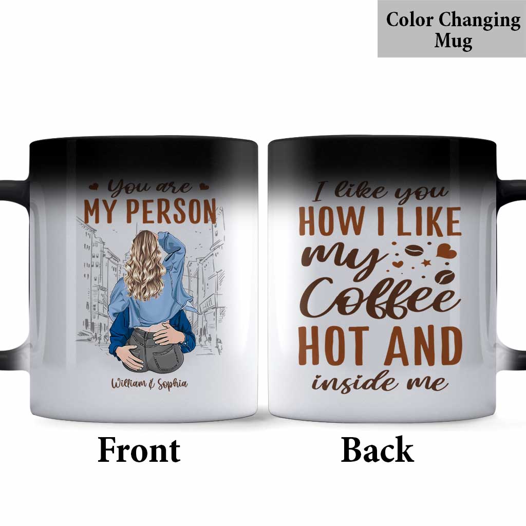 Du bist mein Mensch – Personalisierte Tasse für Paare