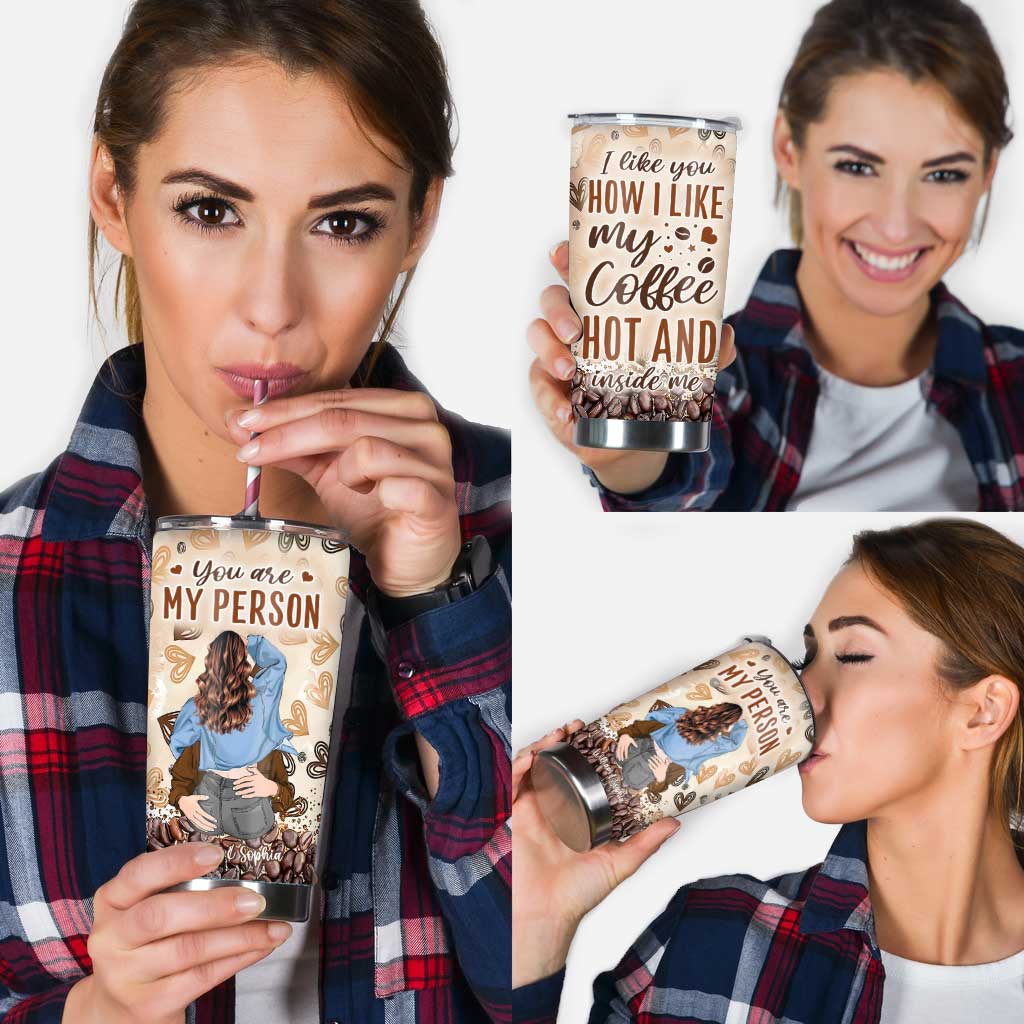 Du bist mein Mensch – Personalisierter Paar-Trinkbecher