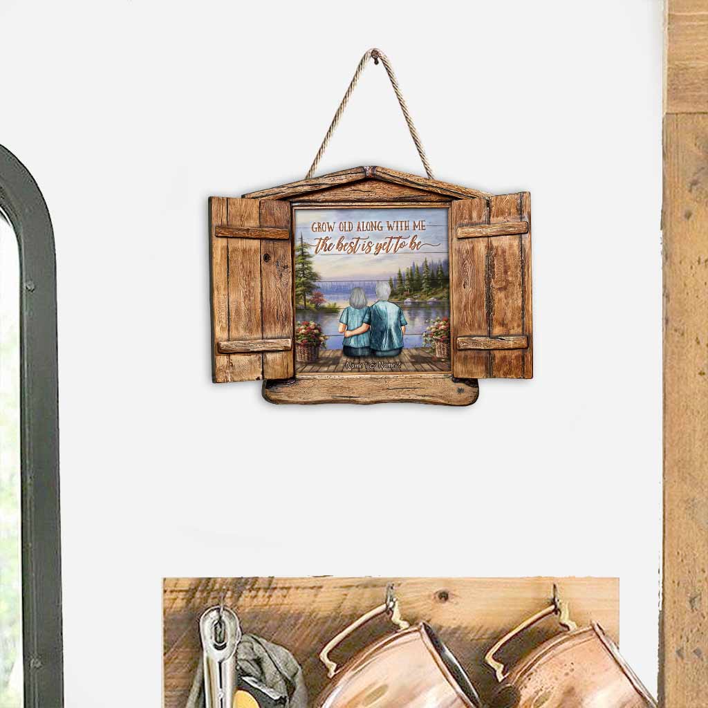 „Du und ich, wir schaffen das“ – personalisiertes Holzschild für Paare