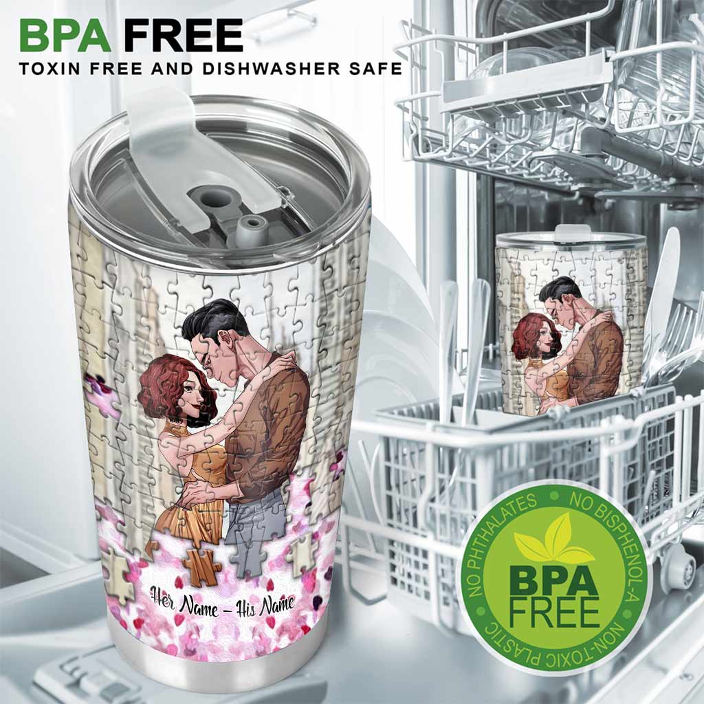 Du bist mein fehlendes Puzzleteil – personalisierter Partner-Trinkbecher
