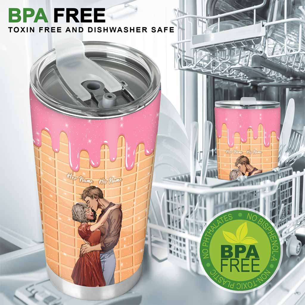 Some People Are Worth Melting For - Personalized Couple Tumbler