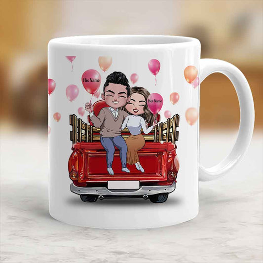 Gott segne den holprigen Weg – Personalisierte Tasse für Paare