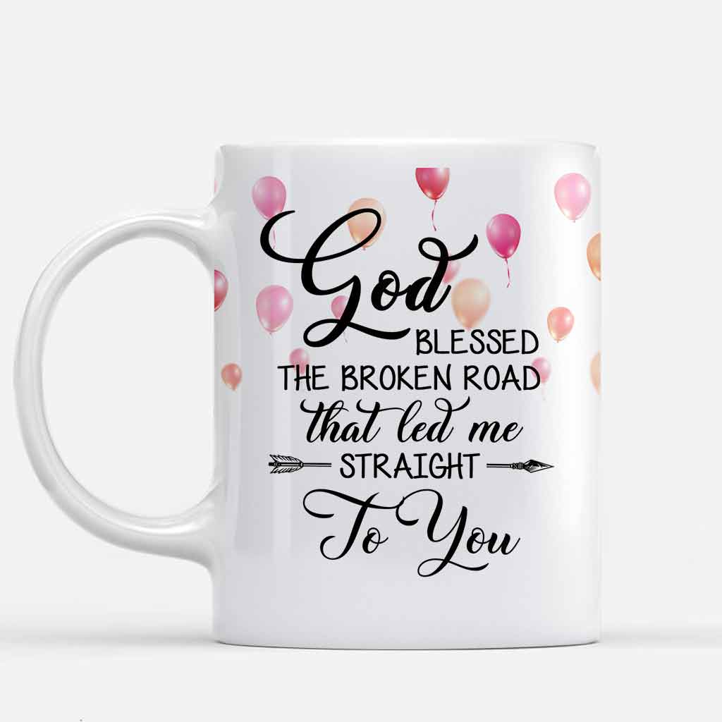 Gott segne den holprigen Weg – Personalisierte Tasse für Paare