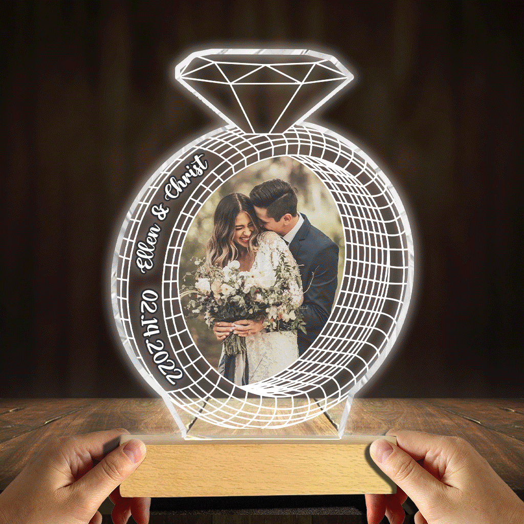 We Got This - Personalized Couple Couple Shaped Plaque Light Base