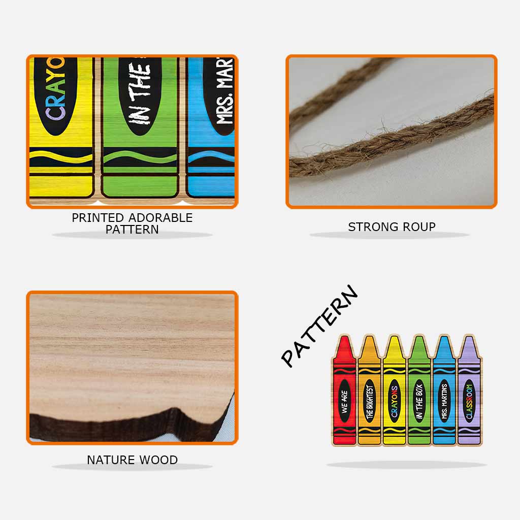 Wir sind die hellsten Buntstifte in der Schachtel – personalisiertes Holzschild für Lehrer