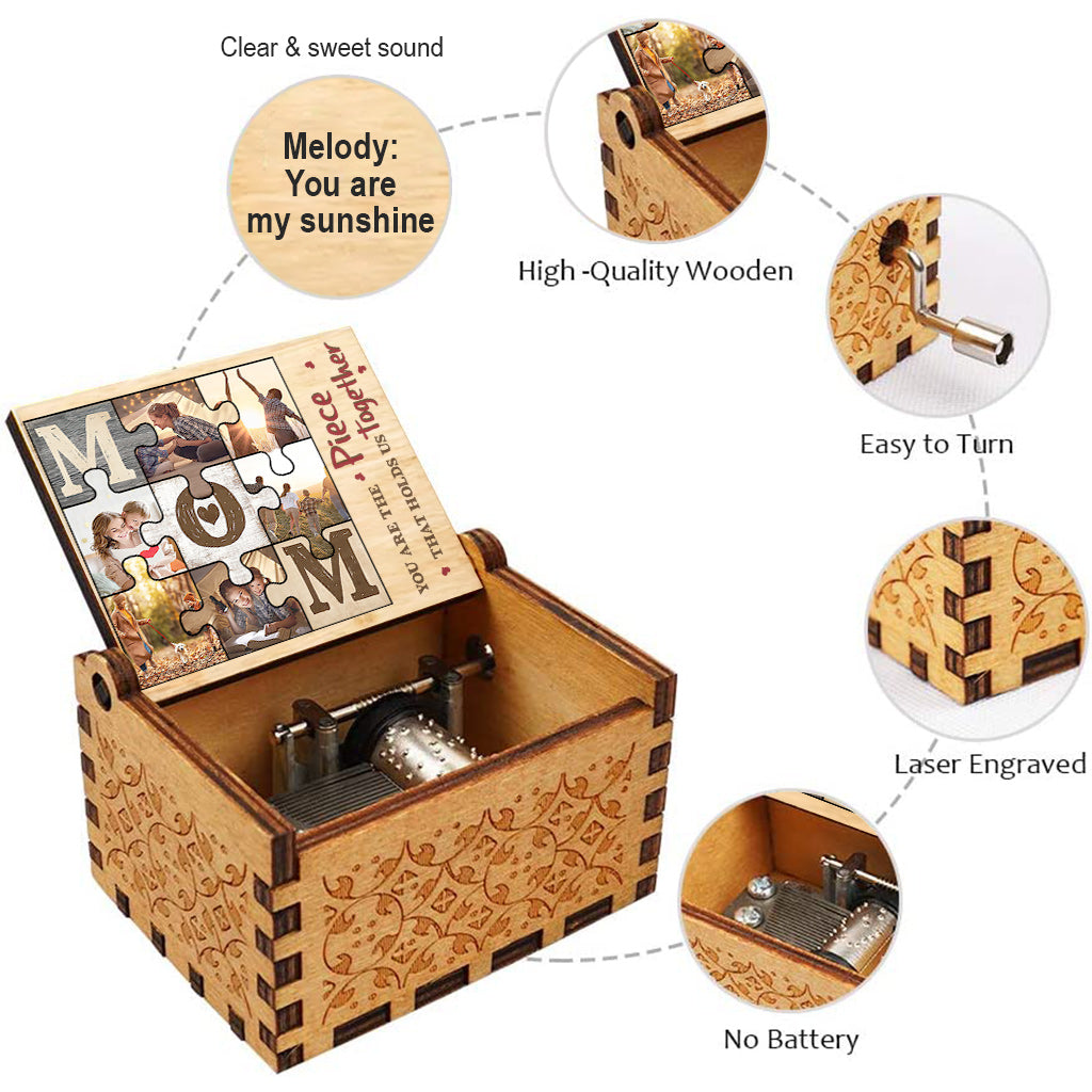 Mama, du bist das Wichtigste – Personalisierte Muttertags-Spieluhr mit Handkurbel