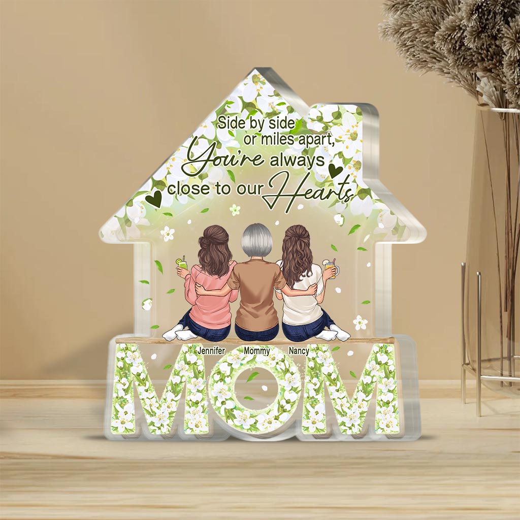 Floral Mom Home – Personalisierte Acrylplakette in individueller Form zum Muttertag