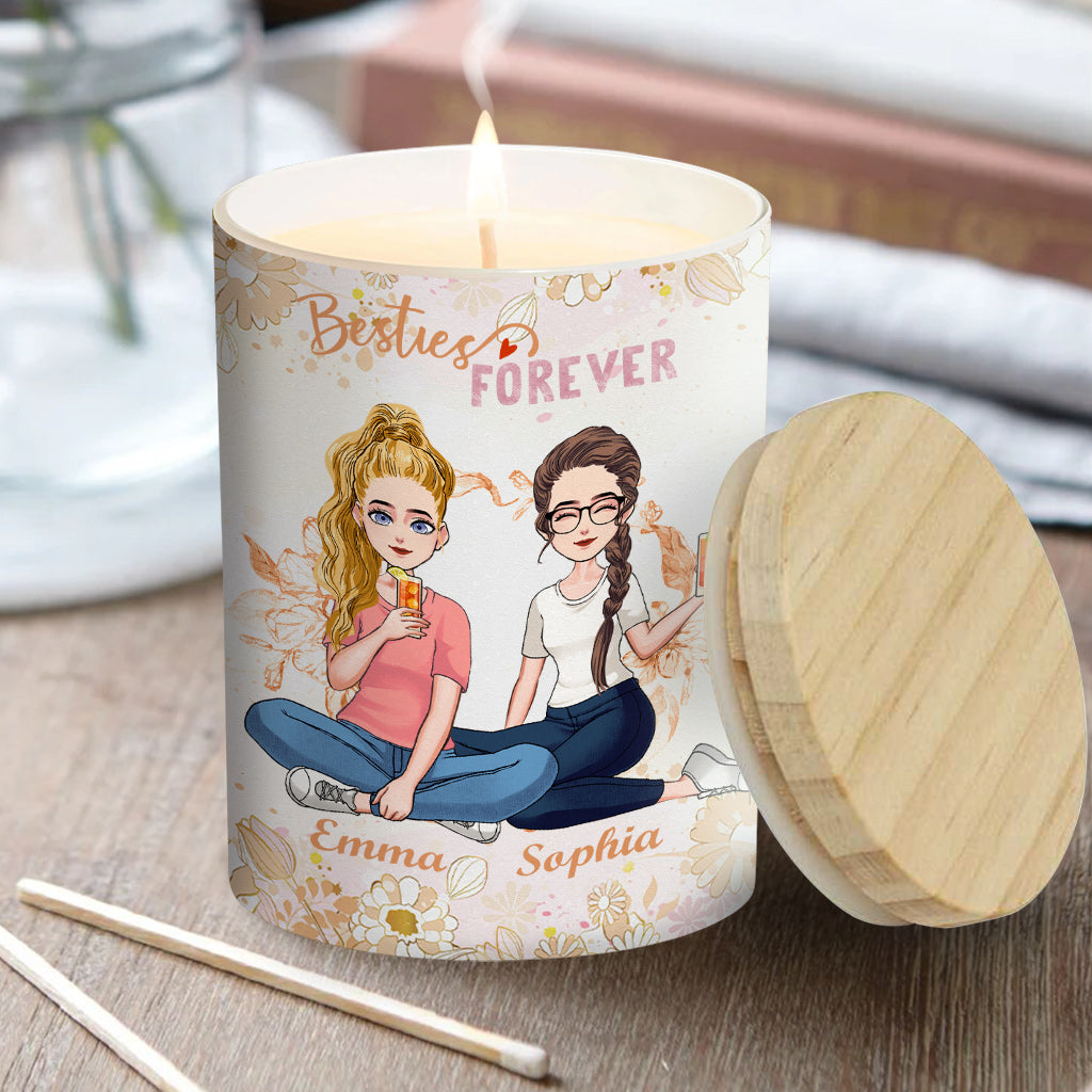 Our Frienship Is Like This Candle - Personalized Bestie Candle With Wooden Lid