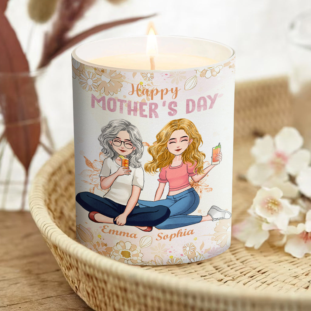 Diese Kerze hat mir mein Lieblingskind geschenkt – personalisierte Mutterkerze mit Holzdeckel