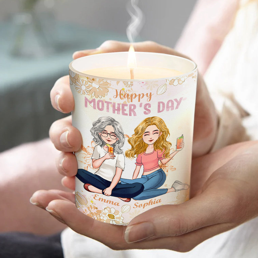 Diese Kerze hat mir mein Lieblingskind geschenkt – personalisierte Mutterkerze mit Holzdeckel