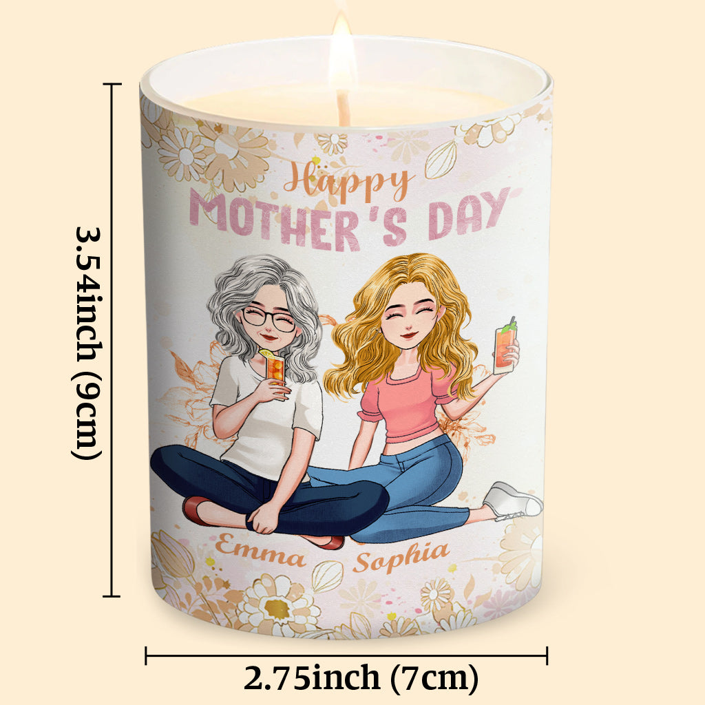 Diese Kerze hat mir mein Lieblingskind geschenkt – personalisierte Mutterkerze mit Holzdeckel