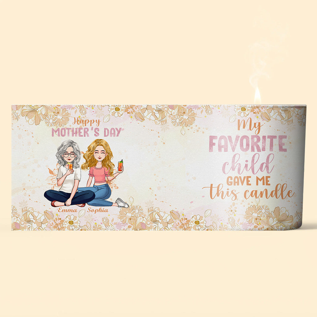 Diese Kerze hat mir mein Lieblingskind geschenkt – personalisierte Mutterkerze mit Holzdeckel