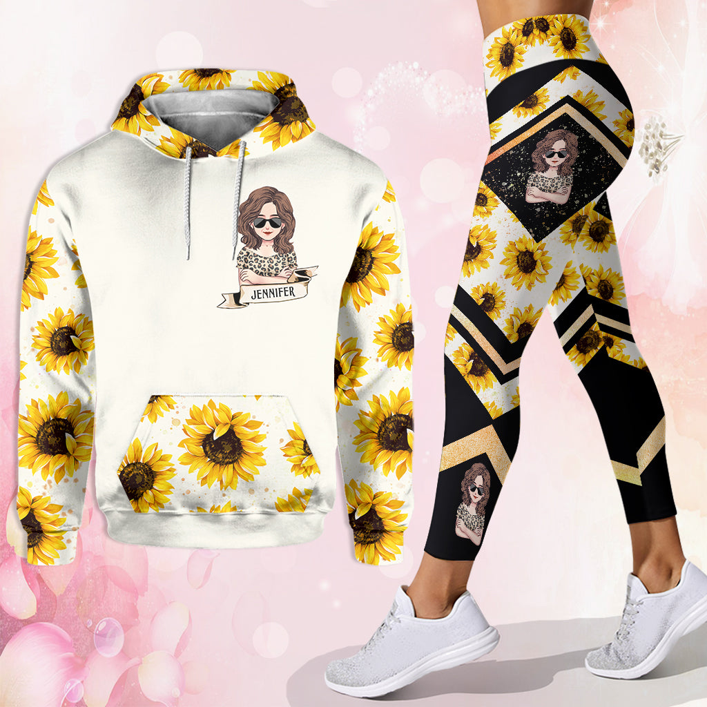 Sonnenschein trifft auf einen kleinen Hurrikan – Personalisierter Muttertags-Hoodie und Leggings