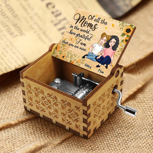 Von allen Müttern – Personalisierte Muttertags-Spieluhr mit Handkurbel