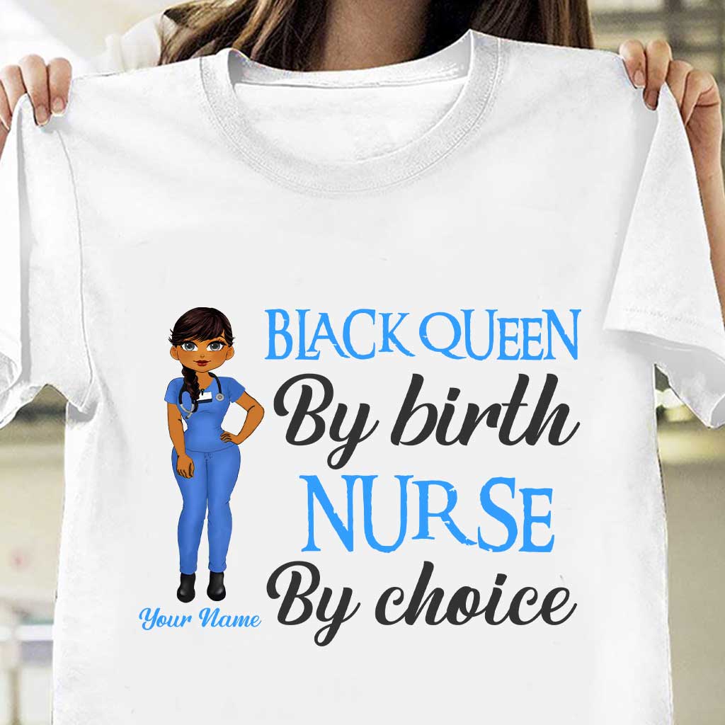 Schwarze Krankenschwester – Personalisiertes T-Shirt und Hoodie