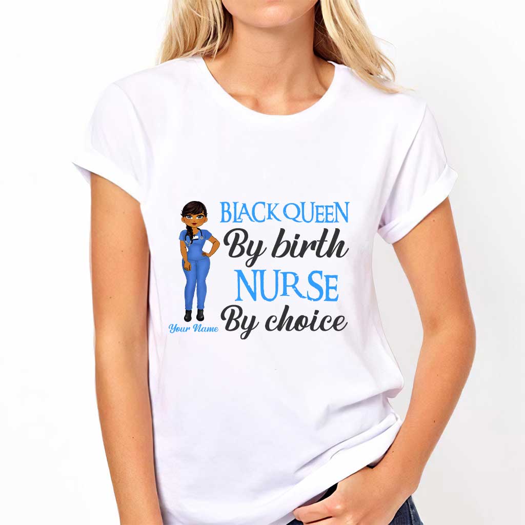 Schwarze Krankenschwester – Personalisiertes T-Shirt und Hoodie