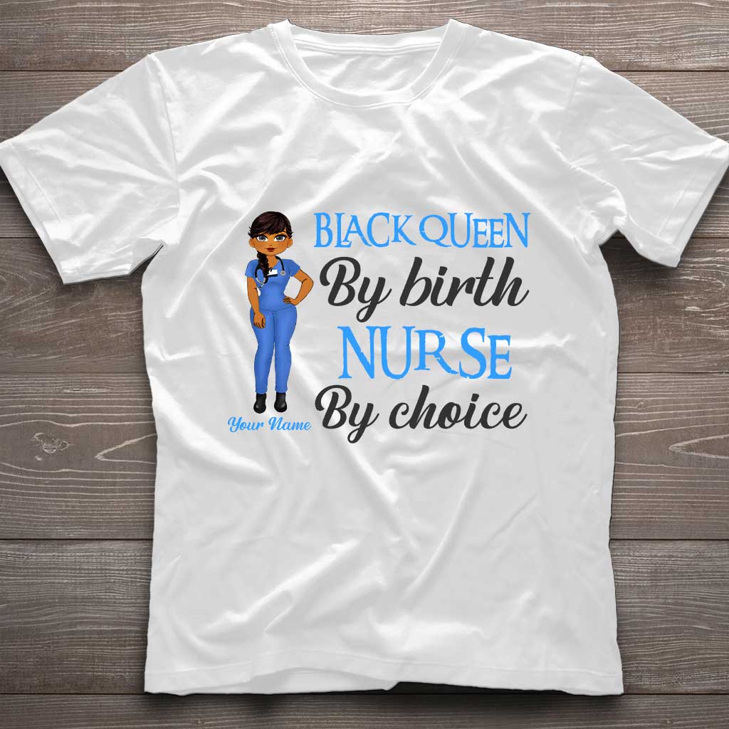 Schwarze Krankenschwester – Personalisiertes T-Shirt und Hoodie
