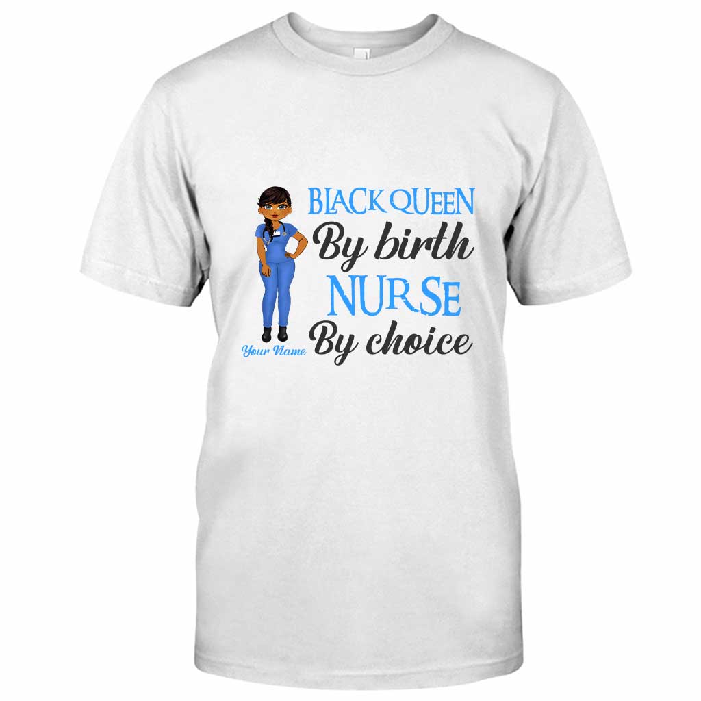 Schwarze Krankenschwester – Personalisiertes T-Shirt und Hoodie