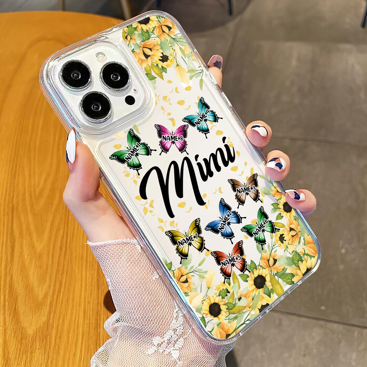 We Love You - Personalized Grandma Clear Phone Case