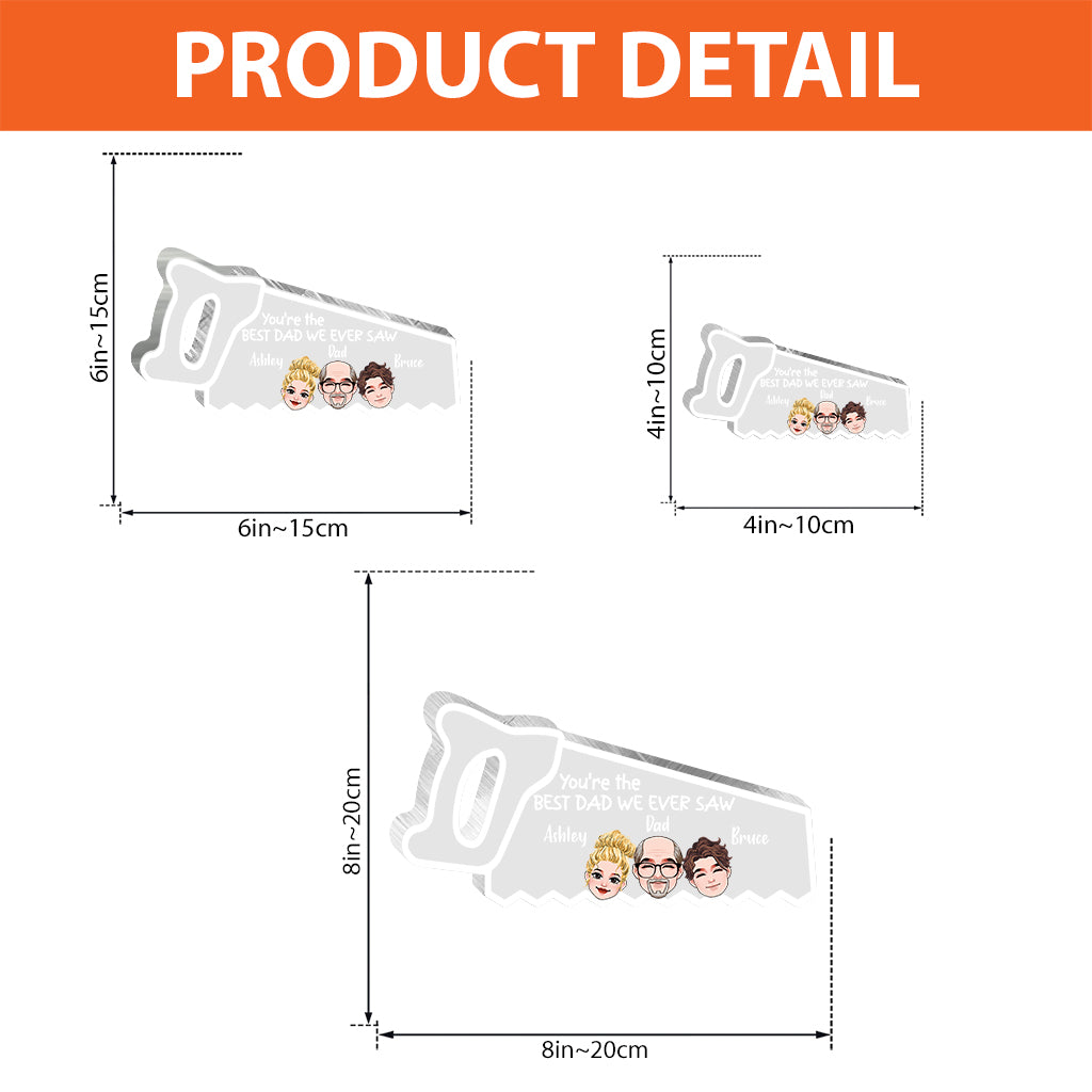 You're The Best Dad - Personalized Father Custom Shaped Acrylic Plaque