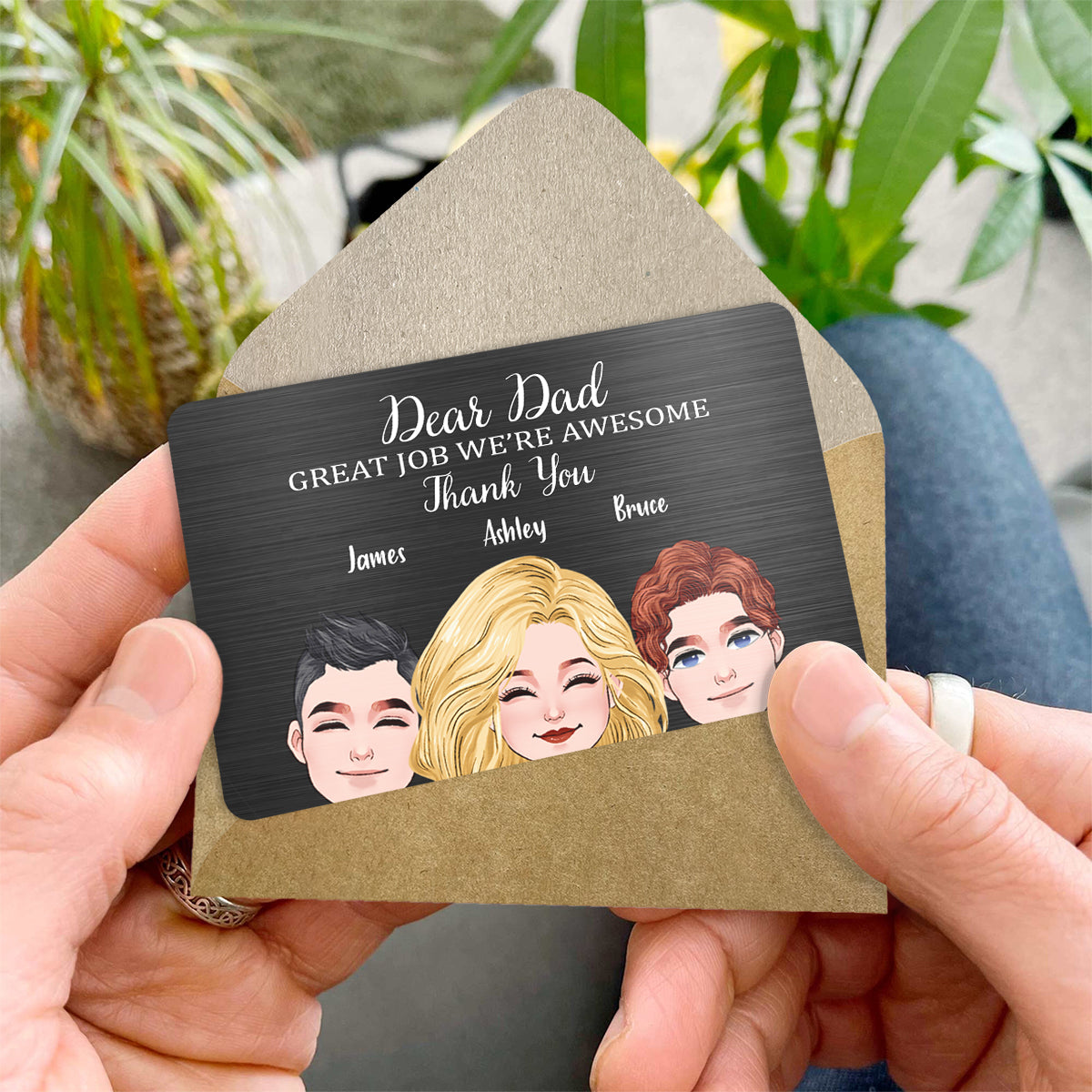 Lieber Papa, super gemacht! – Personalisierte Geldbörsenkarte für Väter