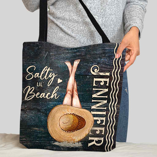 Salty Lil' Beach - Personalized Sea Lover Tote Bag