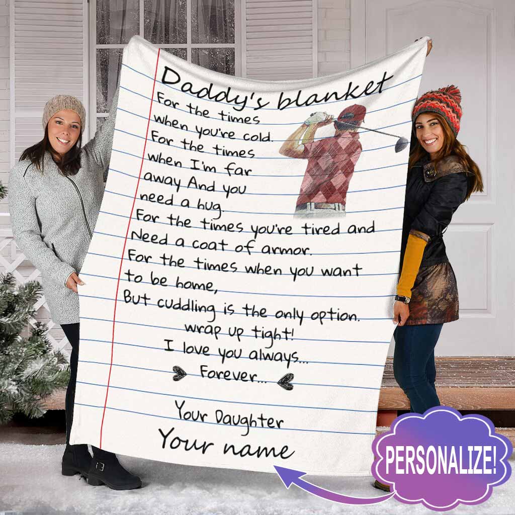 Papas personalisierte Golfdecke