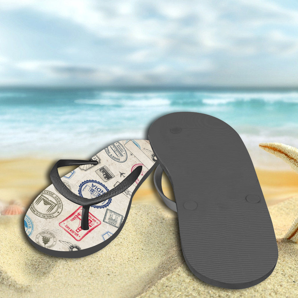 Landmark Stamps – Personalisierte Reise-Flip-Flops