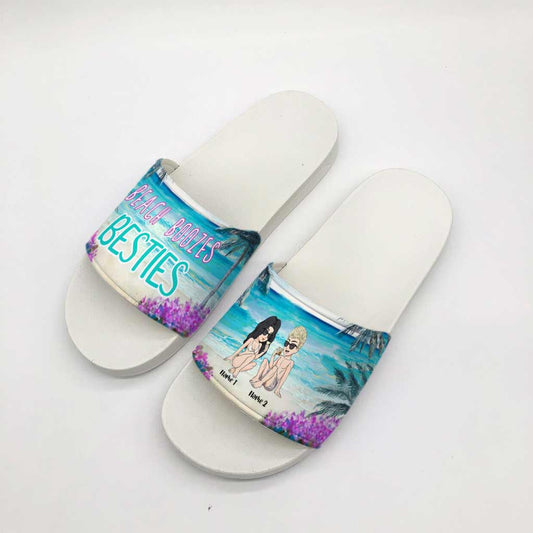 Beach Boozes Besties – Personalisierte Strandliebhaber-Sandalen