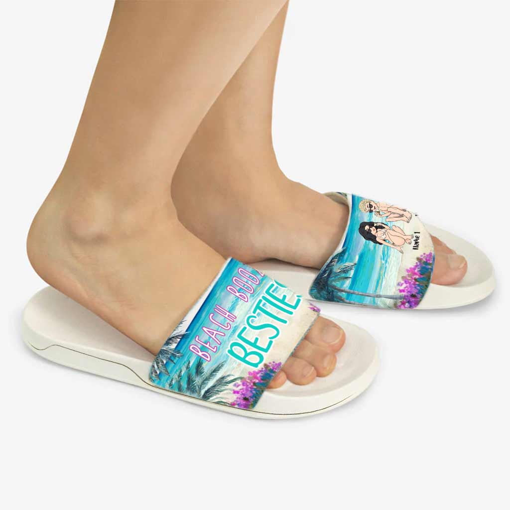 Beach Boozes Besties – Personalisierte Strandliebhaber-Sandalen