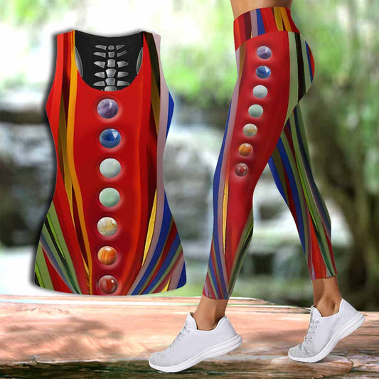 Leggings und Tanktop für friedliche Chakra-Heilung