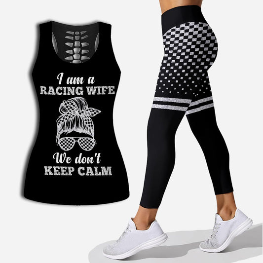 Ich bin eine Rennfahrer-Ehefrau – Tanktop und Leggings von Racing Hollow