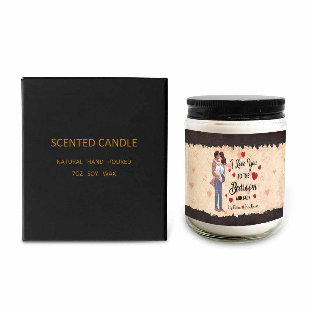 Ich liebe dich bis ins Schlafzimmer und zurück – personalisierte Kerzenkerze für Paare 