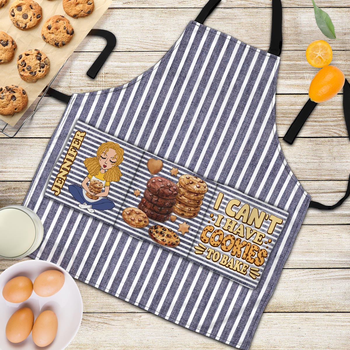 I Can't I Have Cookies To Bake - Personalized Baking Apron