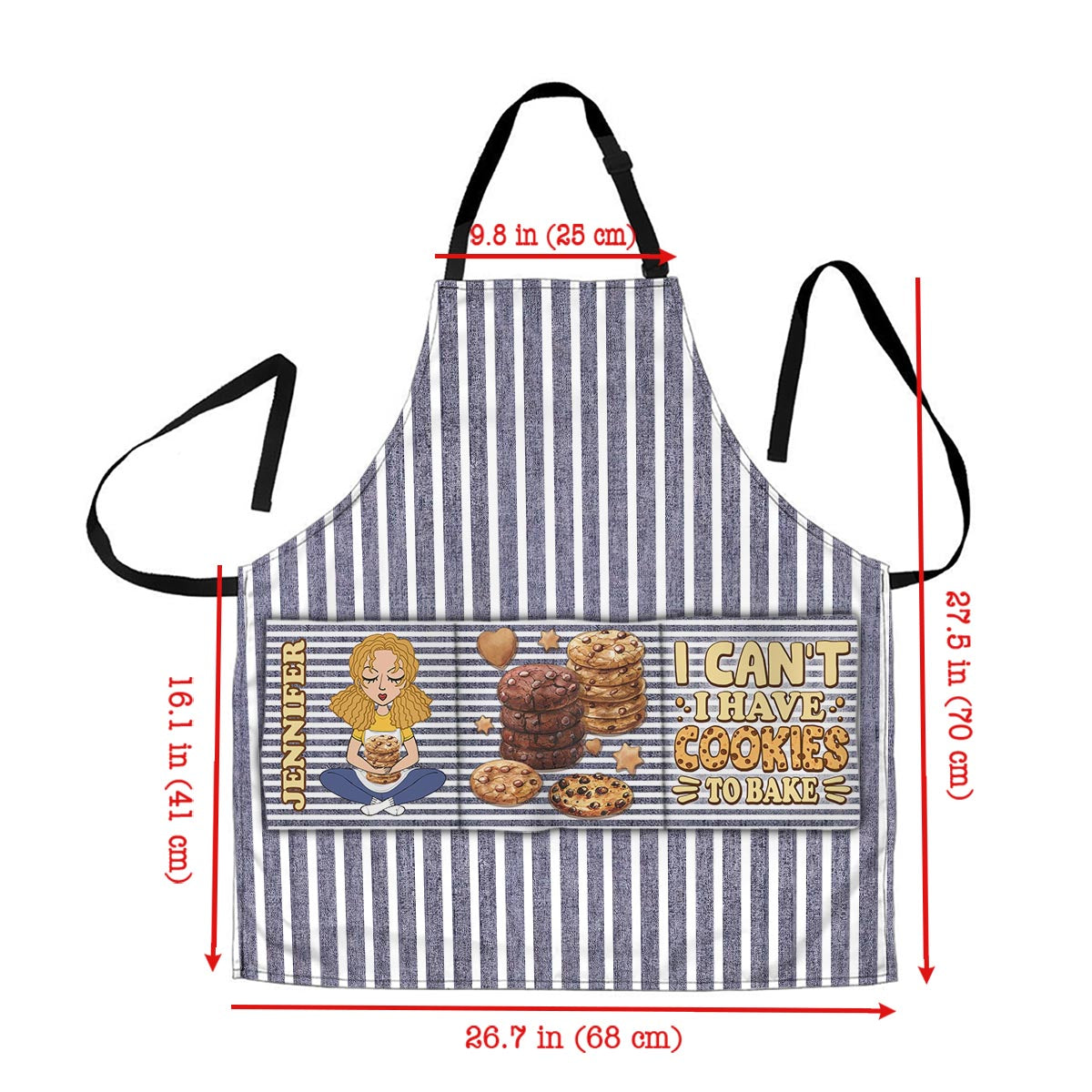 I Can't I Have Cookies To Bake - Personalized Baking Apron
