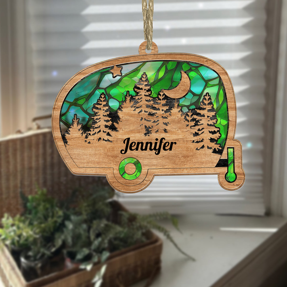 Camping-Liebe – Personalisierter Camping-Sonnenfänger
