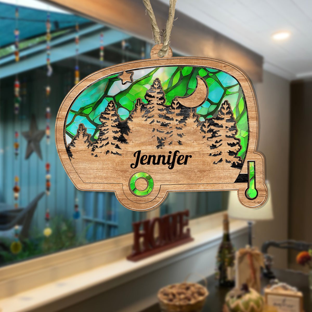 Camping-Liebe – Personalisierter Camping-Sonnenfänger